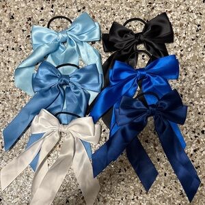 Elegant Kids Hair Bow Set - Black, Blue, White… never used !